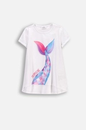COCCODRILLO krekls ar īsām piedurknēm INSIDE OCEAN GIRL KIDS, balta, WC5143203IGK-001-122, 122 cm 