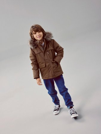 NAME IT ziemas jaka SNOW05, brūna, 146 cm, 13202212 13202212