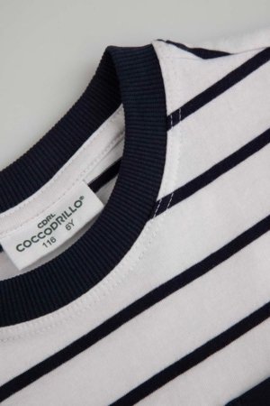 COCCODRILLO t-krekls ar īsam piedurknēm, balti, WC6143205RBK-015-122, 122 cm 