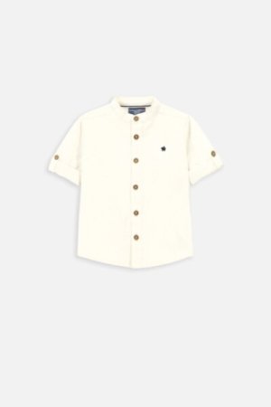 COCCODRILLO krekls ar garām piedurknēm ELEGANT BABY BOY, balti, WC4136201EBB-001-0 