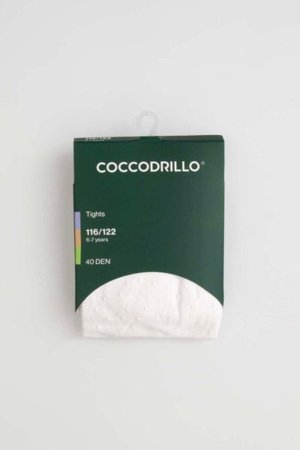 COCCODRILLO zeķubikses TIGHT MICROFIBRE COLORFUL, balts, cm 