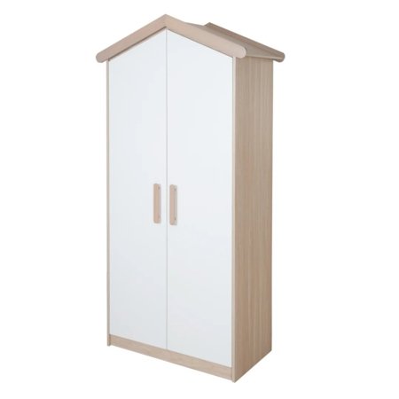 ROBA divdurvju skapis CABANE, White/Oak, 1621867 