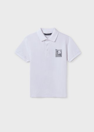 MAYORAL polo ar īsam piedurknēm 7C, balti, 6112-93 
