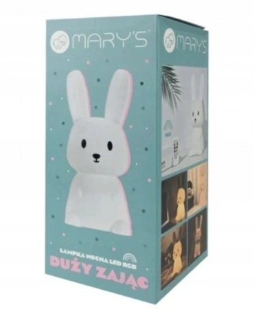 MARY'S LED naktslampiņa BIG BUNNY, White, 29 cm., MW20792 