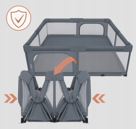 LIONELO manēža FLORENCE XL EASY FOLD, Grey stone, LO-FLORENCE XL EASY FOLD 