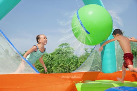 BESTWAY piepūšamā atrakcija Dodge & Drench Water Park, 4.5m x 4.5m x 2.68m, 53383 53383