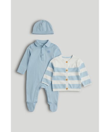 MOTHERCARE kombinezons, džemperis un cepurīte, AV42801 