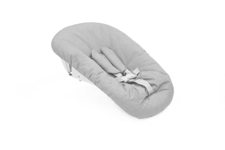 STOKKE barošanas krēsls ar aizsargbarjeru un jaundzimušā ieliktnīti TRIPP TRAPP, storm grey, grey NBS, 686000 