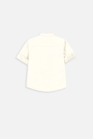 COCCODRILLO krekls ar garām piedurknēm ELEGANT BABY BOY, balti, WC4136201EBB-001-0 