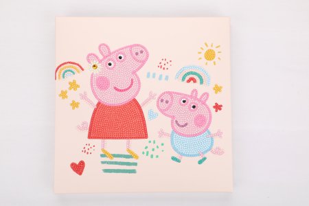 "DIAMOND DOTS radošs dimanta gleznas komplekts ""Peppa Pig Happy Days"", 2378 punkti, DBX.089" DBX.089