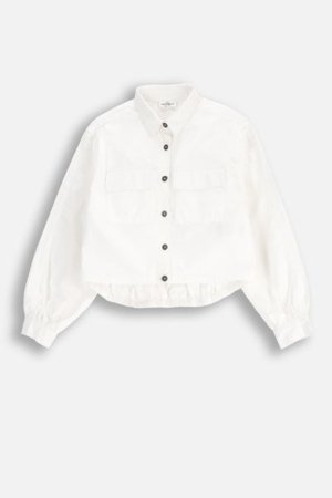 COCCODRILLO krekls ar garām piedurknēm NOSTALGIC MEADOW GIRL JUNIOR, balta, WC5140101NGJ-001-164, 164 cm 