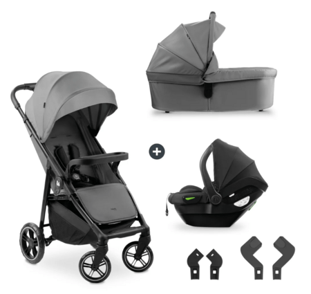 HAUCK universāls ratiņi SHOP N CARE TRIO SET, Grey, 149263 