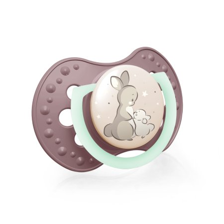 LOVI Silikona dinamiskais knupis, 0-3m, 2 gab., Night&Day, Girl, 22/913girl 