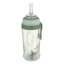 CANPOL BABIES neizlīstošā pudelīte ar salmiņu GEESE, 350 ml., 56/510_gree 