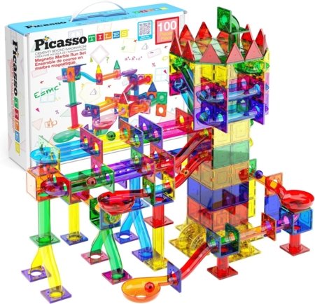 PICASSO TILES Magnētiskais konstruktors Marble Run 100 gab., PTG100 