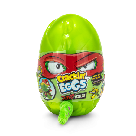 CRACKIN EGGS mini plīša rūcošs  dinozaurs T-Rex Ninja, sortiments, SK018D2 