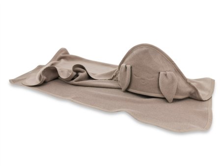 MIMINU dvielis ar kapuci BUNNY, 100x100 cm., Mokka 