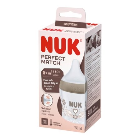 NUK pudele ar silikona krūtsgaldu PERFECT MATCH, Heart, S, 150 ml, SK100 