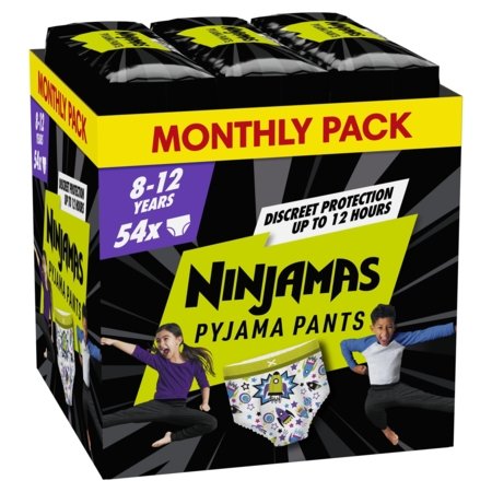PAMPERS biksītes NINJAMAS Space, 8 izmērs, 27-43kg, 54 gab., 80756320 