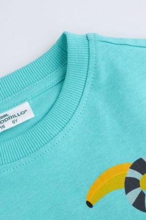 COCCODRILLO krekls ar īsām piedurknēm TROPICAL STORY BOY KIDS, zils, WC5143202TBK-013-122, 122 cm 