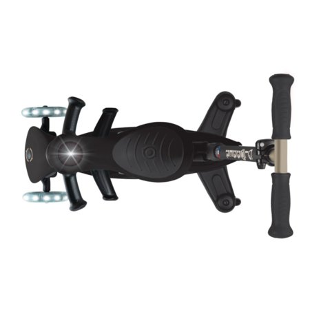 GLOBBER skrejritenis Go Up Deluxe Lights 360°, melns, 699-320 