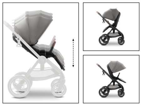 HAUCK universāls ratiņi COMFORT N CARE AIR SET, Dark grey, 165560 