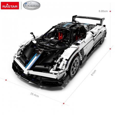 RASTAR 1:8 Pagani Huayra BC Bricks, saliekams auto modelis, 97910 97910