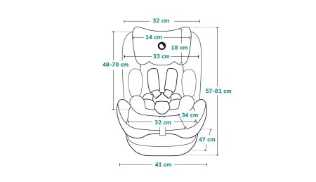 LIONELO autokrēsls LO-NEAL 100-150cm, Onyx 