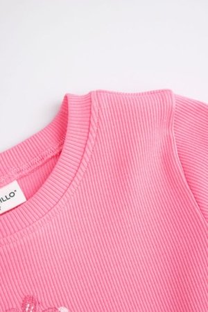 COCCODRILLO kleita ar garām piedurknēm, rozā, 