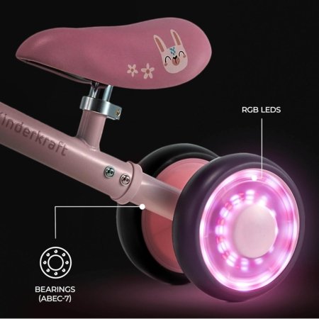 KINDERCRAFT līdzsvara velosipēds CUTIE FLASH, rozā, KRCUFL00PNK0000 