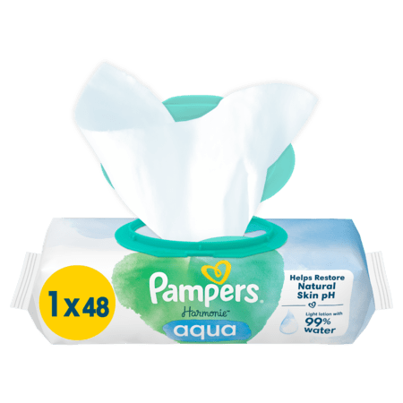 PAMPERS Harmonie Aqua salvetes, 48gab., 81770633 81770633