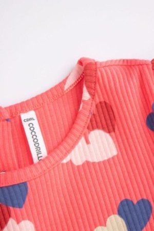 COCCODRILLO kleita HEARTS GIRL KIDS, rozā, ZC4129103HGK-007-122, 122 cm 