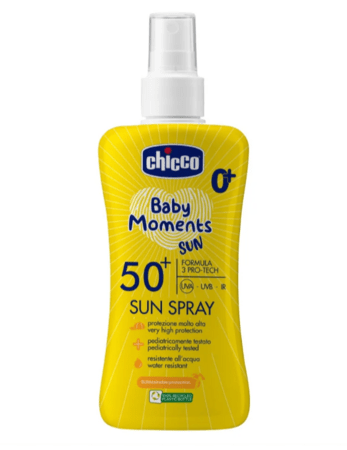 CHICCO izsmidzināts saules aizsargkrēms, 150ml SPF 50+ 