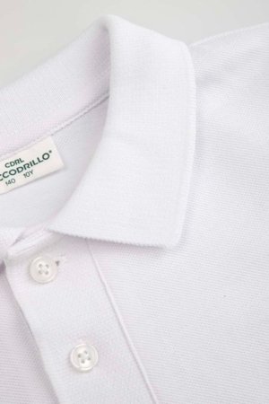 COCCODRILLO polo ar īsam piedurknēm, balti, WC6143601EJB-001-116, 116 izmērs 