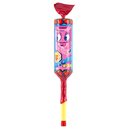 CHUPA CHUPS konfekte MELODY POPS, zemenu garša, 15 g., CHUP9684 