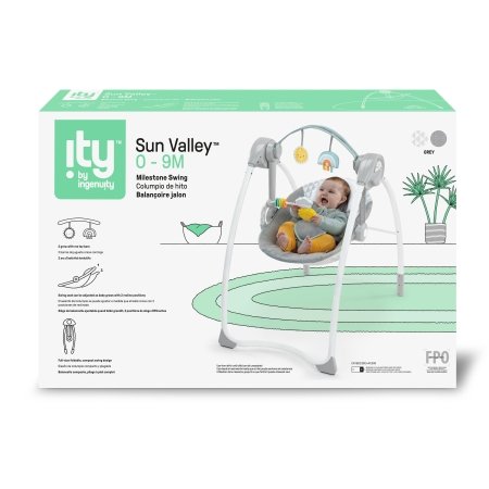 INGENUITY šūpuļkrēsls SUN VALLEY, 0 - 9 m., GREY, 16978 