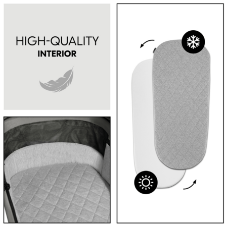 HAUCK universāls ratiņi COMFORT N CARE AIR SET, Dark grey, 165560 