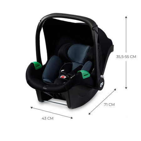 KINDERKRAFT autokrēsls MINK PRO, 40–75 cm, black 