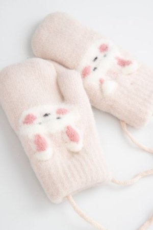 COCCODRILLO cimdi ACCESSORIES WINTER GIRL, krēmveida, ZC5360104AWG-002-XS, XS cm 