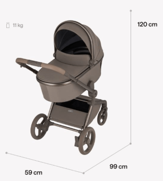 ANEX universāls ratiņi FLO 2in1, browny, fl-07с, 8885020503173 (frame)  