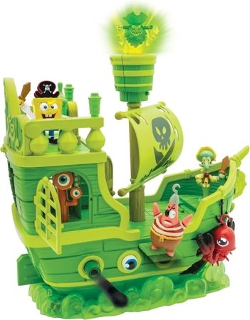 SPONGEBOB interaktīva laiva ar figūriņām, 73110