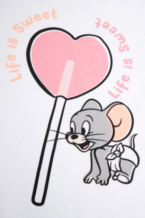 COCCODRILLO t-krekls ar īsam piedurknēm LICENCE GIRL, balts, WC3143201LIG-001 WC3143201LIG-001-086