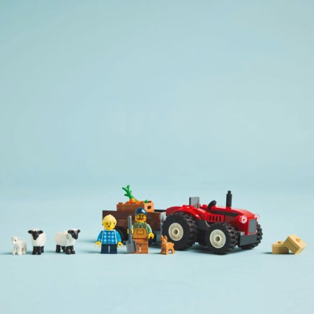 60461 LEGO® City Great Vehicles Sarkans lauku traktors ar piekabi un aitām 