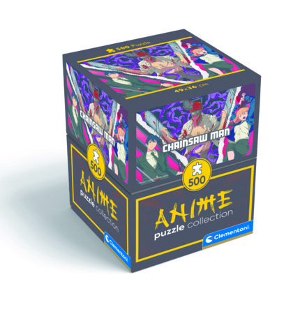 CLEMENTONI puzle PZL 500 Cube Anime — motorzāģa vīrs 2025-1, 35606 