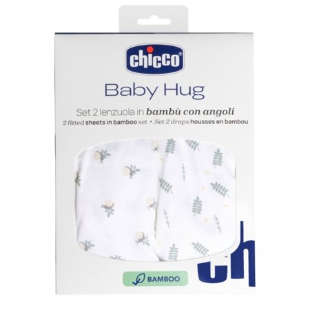 CHICCO palags ar gumiju BABY HUG, 39 × 77 cm, 2 gab., Greenery 