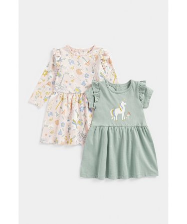 MOTHERCARE kleita ar garām piedurknēm un kleita ar īsam piedurknēm, FA851 