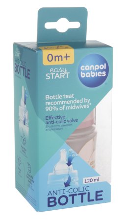 CANPOL BABIES EasyStart pretkoliku pudelīte, 120ml, GOLD, 35/239_pin 
