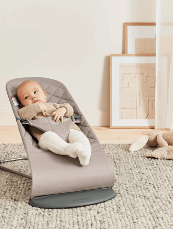 BABYBJÖRN šūpuļkrēsls BLISS Woven Classic Quilt, sand grey, 006217 