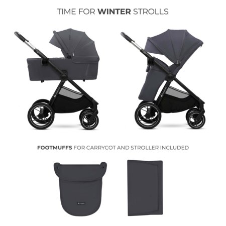 KINDERKRAFT universālie ratiņi 2IN1 NEA 2.0, deep grey, KSNEA002DGR2000 