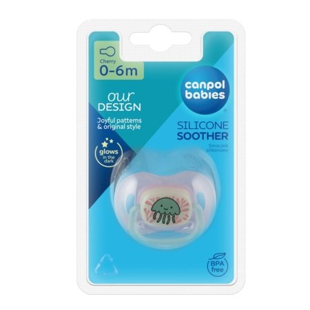 CANPOL BABIES silikona māneklītis LOVE&SEA, 0-6 m., 34/900_pin 